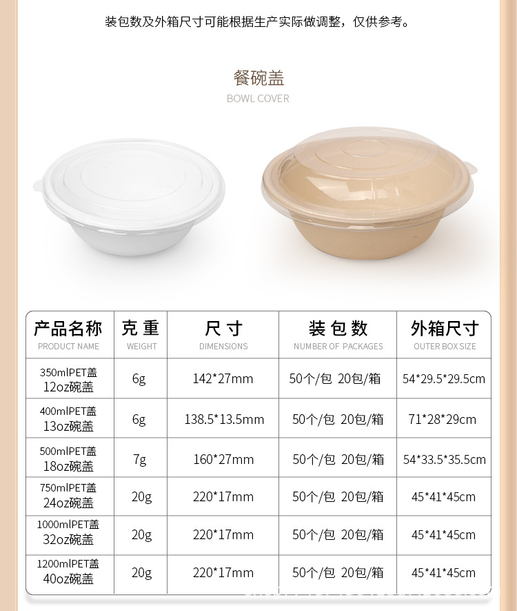 Corn starch disposable food boxes, food-grade household takeout packaging boxes, environmentally friendly and degradable with LIDS pic 4