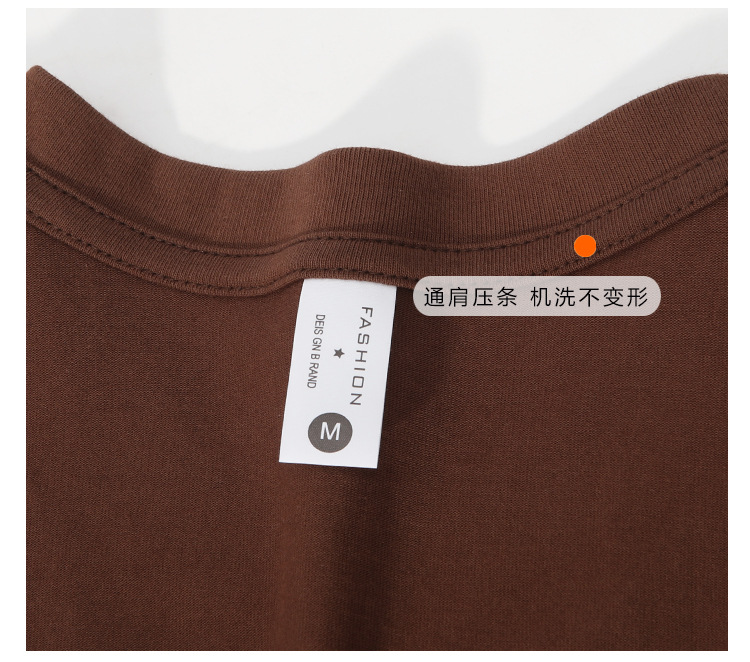 重磅男式T恤圆领精梳双纱260g短袖厚实不透宽松款文化衫现货供应详情24