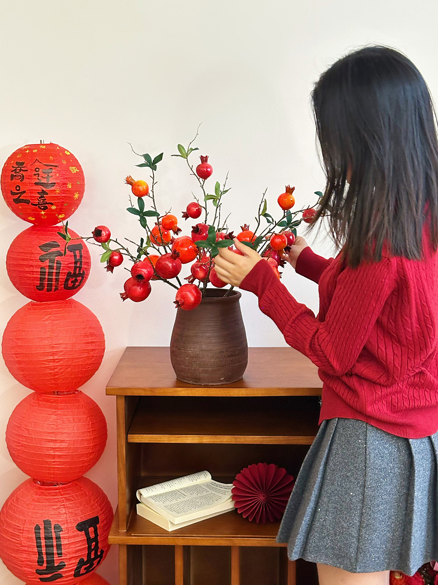 中式仿真石榴果实仿真花假花摆设年宵花喜庆过年客厅餐桌家居摆件详情29