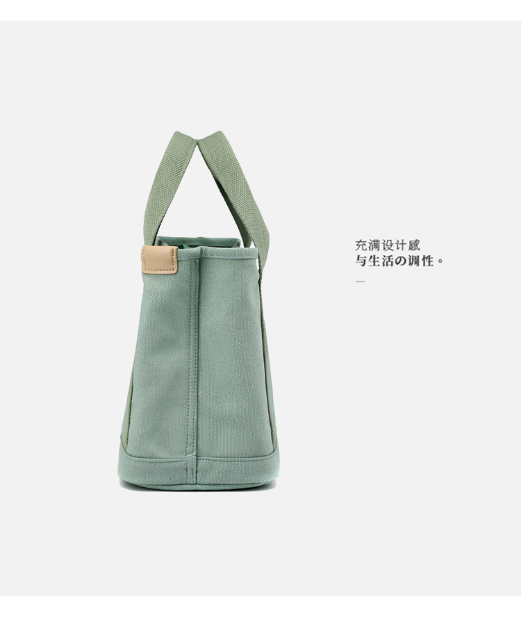 小包加拉链日本千层包小众简约单肩包手提加厚帆布手机水桶托特包详情32