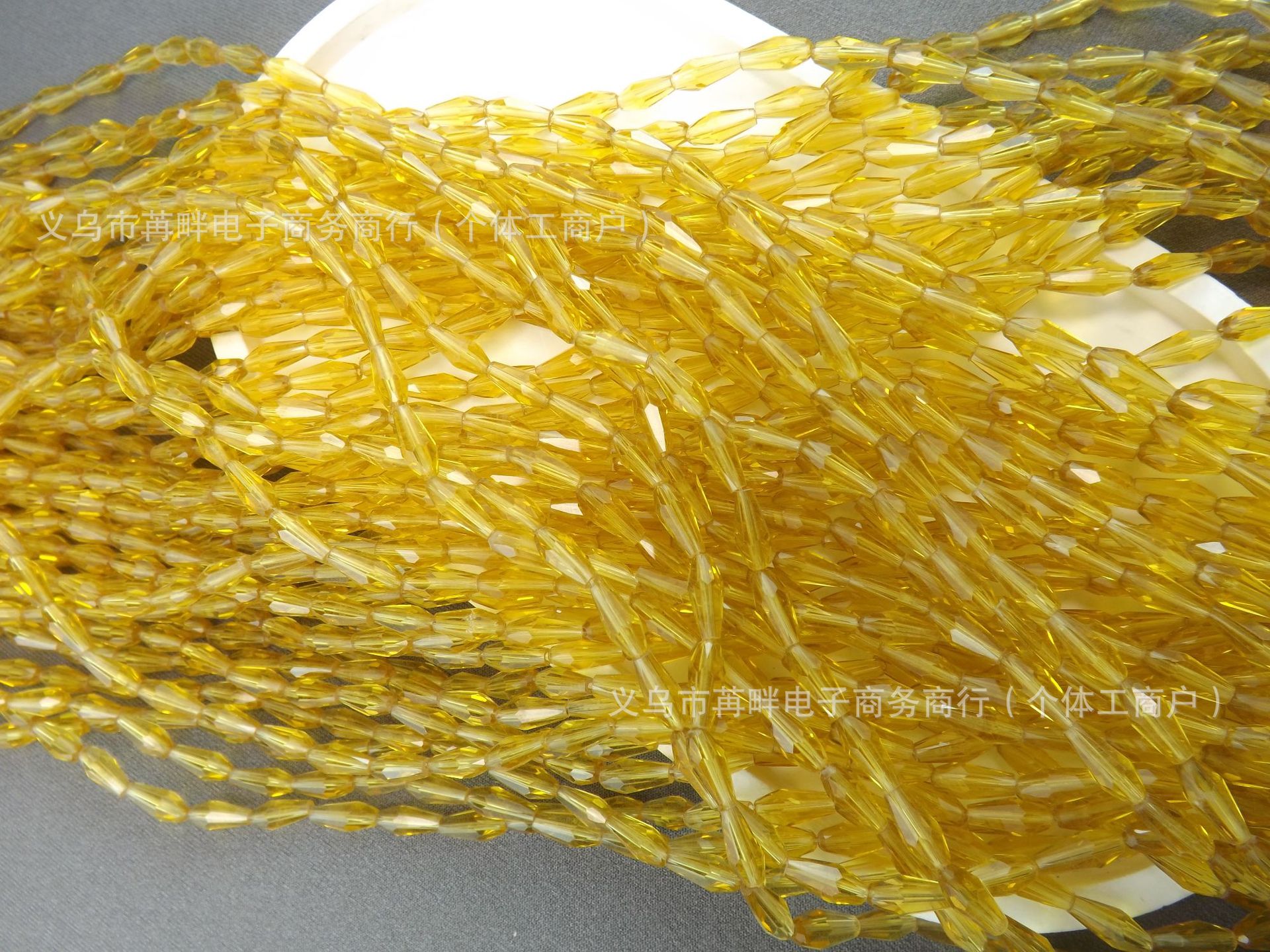 4mm*9mm长水滴人鱼泪晶晶diy水晶饰品配件玻璃珠子长水滴晶晶配件详情47