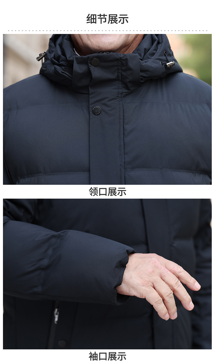 新品中老年人羽绒服男短款加厚2024冬装老年父亲爸爸鸭绒保暖外套详情31