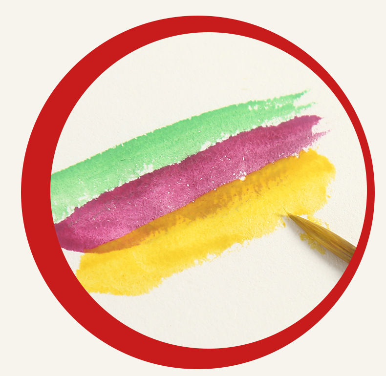 博艺宣便携性36色塑盒大容量环保儿童初学者diy手绘颜料固体水彩详情7