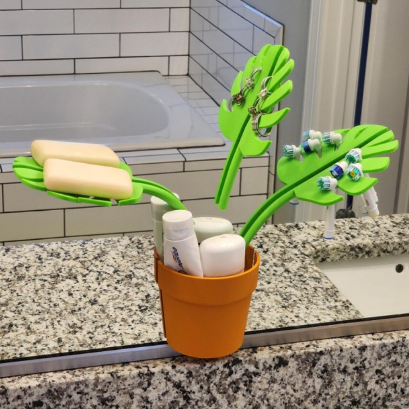 跨境新款Monstera Coaster龟背竹杯垫3D打印植物装饰品塑料工艺摆件详情12