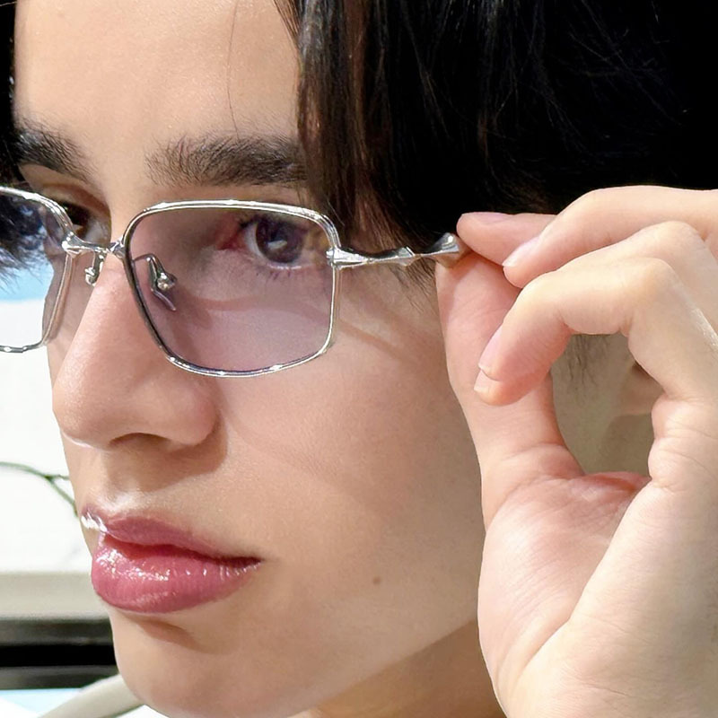 Square irregular-shaped sunglasses for both men and women, small and narrow frame sunglasses, new 2024 high-end retro sunglasses pic 1