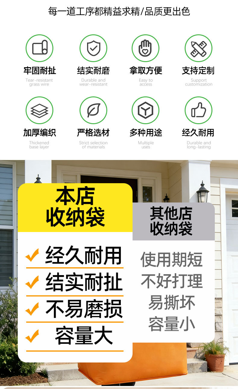 大容量搬家打包袋加厚编织麻袋子学生被子衣服整理行李快递蛇皮袋详情4
