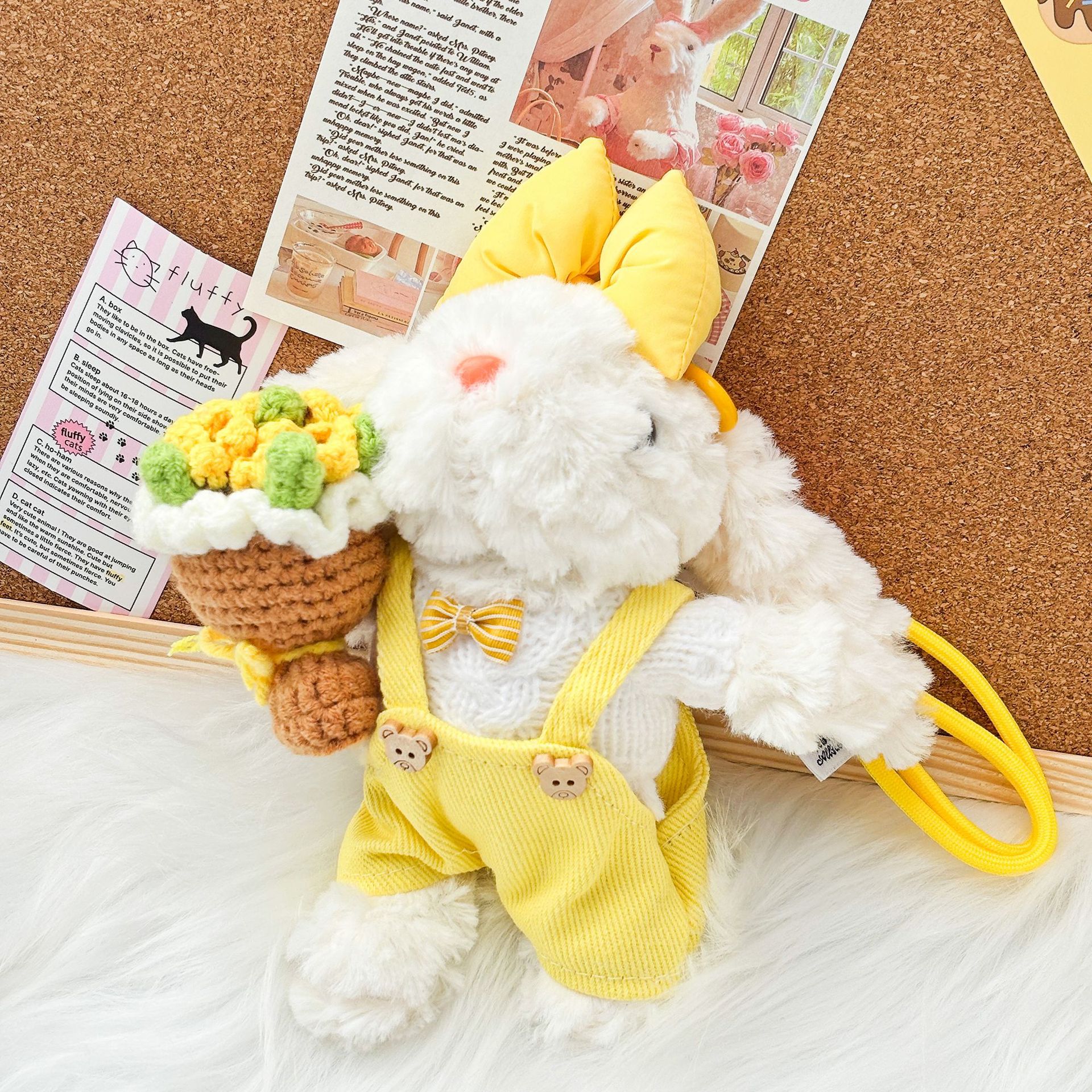 垂耳兔毛绒挂件小红书同款毛绒玩偶创意手工玩偶包包公仔挂件批发详情7