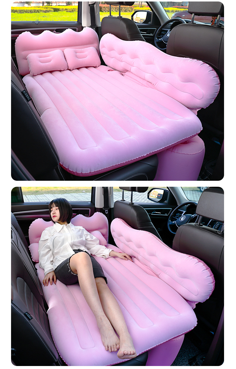 工厂车载充气床家用轿车充气床垫加大档山峰款汽车后排气垫床批发详情16