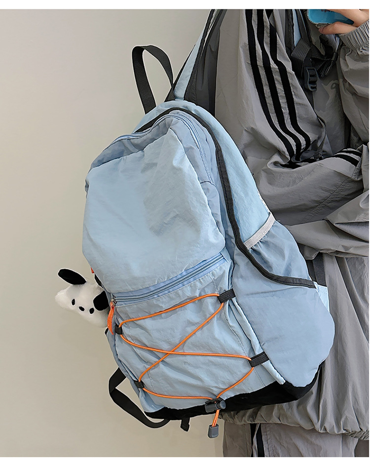 旅行户外双肩包女轻便撞色登山包徒步骑行大容量运动春游爬山书包详情12