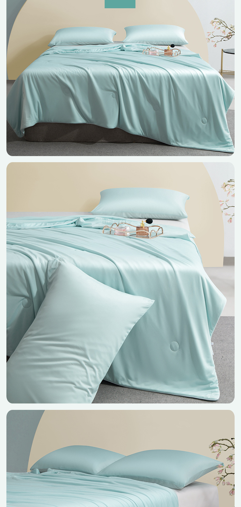 A类凉感抗菌冰淇淋空调被冰丝夏凉被可水洗被芯夏季薄款被子夏被详情13