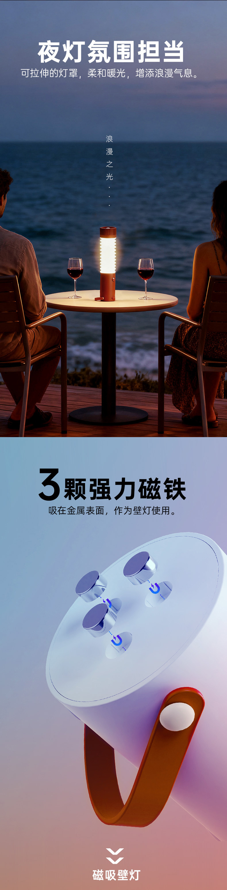 跨境户外露营灯折叠伸缩户外灯应急帐篷灯磁吸氛围夜灯手提营地灯详情4