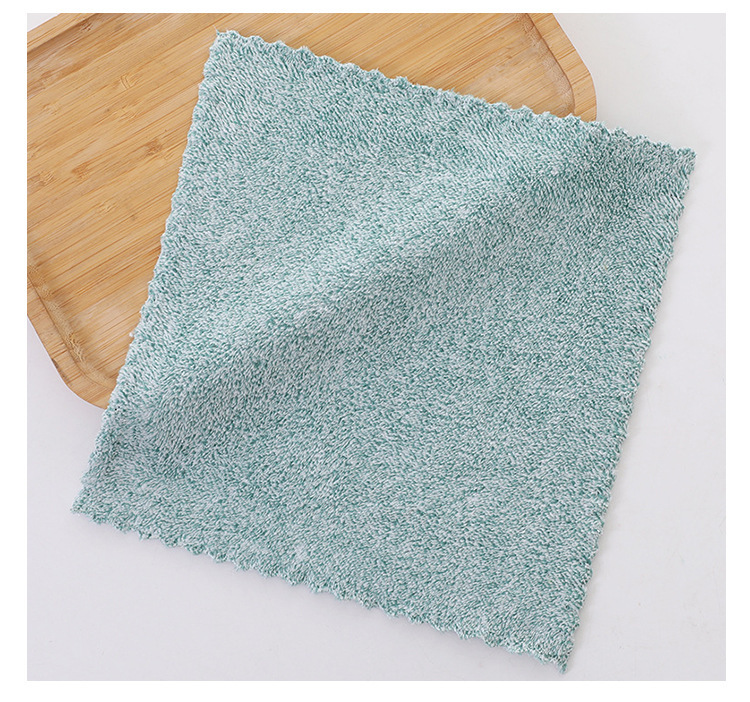 【 Chi Jia 】 Full Sky Star Coral Fleece square Towel, soft absorbent hand towel, Kitchen cloth, hanging small towel, plain color pic 15