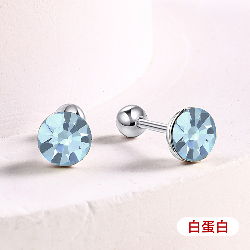 s925通体纯银爆闪施家华子耳钉彩色耳骨钉爆闪螺丝拧扣耳蜗钉耳饰详情15
