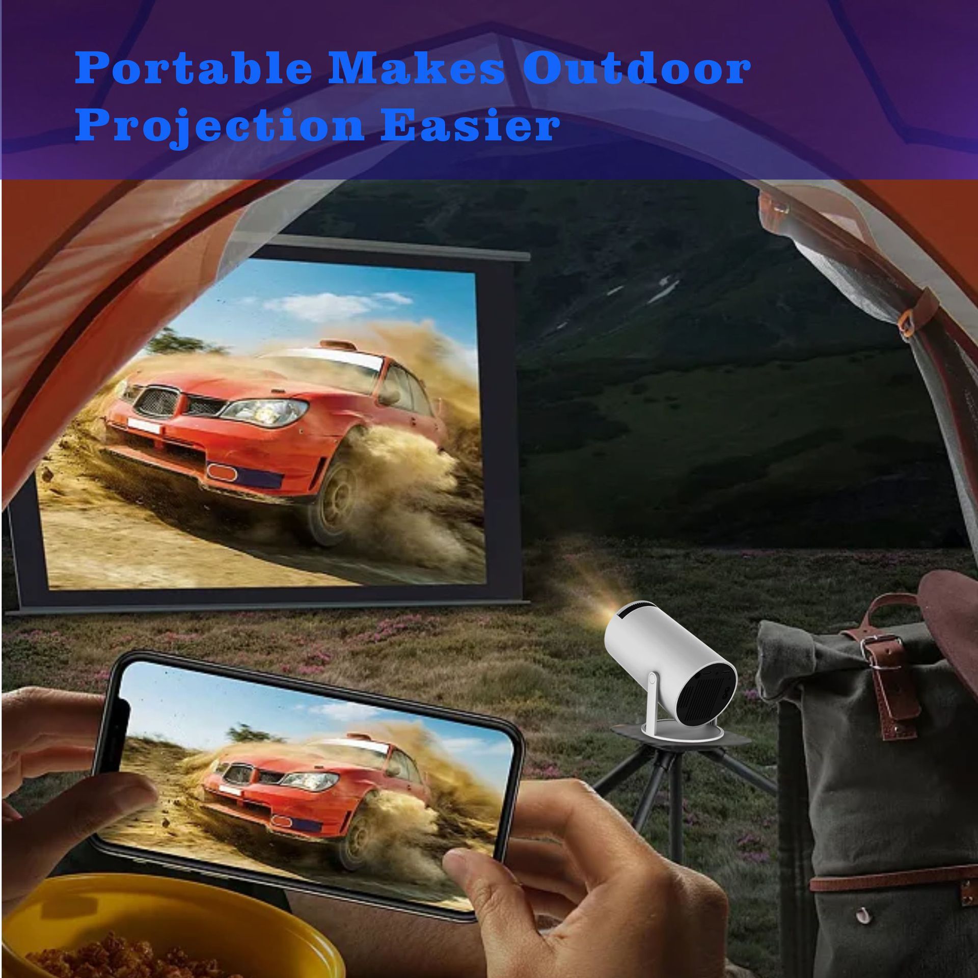 hy300pro projector home 4K portable LCD ultra-high-definition living room wall projection wireless screen factory wholesale price pic 9