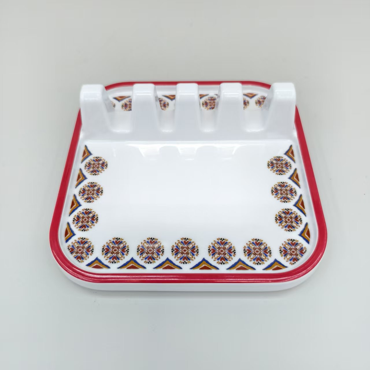 外贸出口密胺餐具轻奢风盘碗碟套装沙拉碗欧式创意柠檬花边盘批发详情9