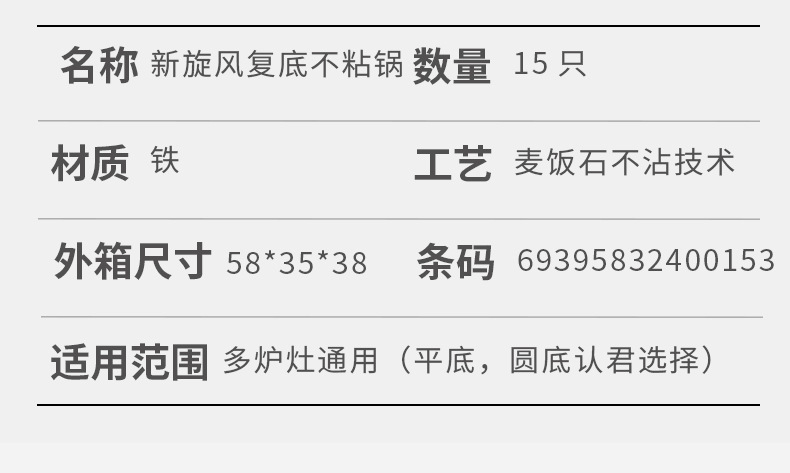 厂家批发新款炒锅 家用麦饭石不粘锅不沾炒菜锅铁锅礼品一件代发详情12