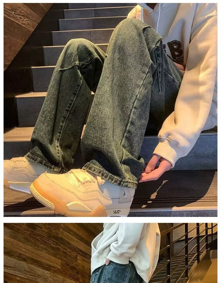 2024新款牛仔裤男款春夏季美式潮流vibe裤子大码宽松阔腿直筒男裤详情16