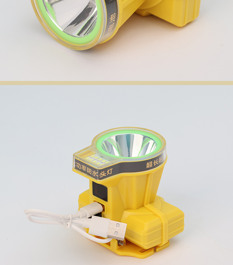 Smart display floodlight headlamp with 4000 lumens of strong light for outdoor camping lighting pic 6
