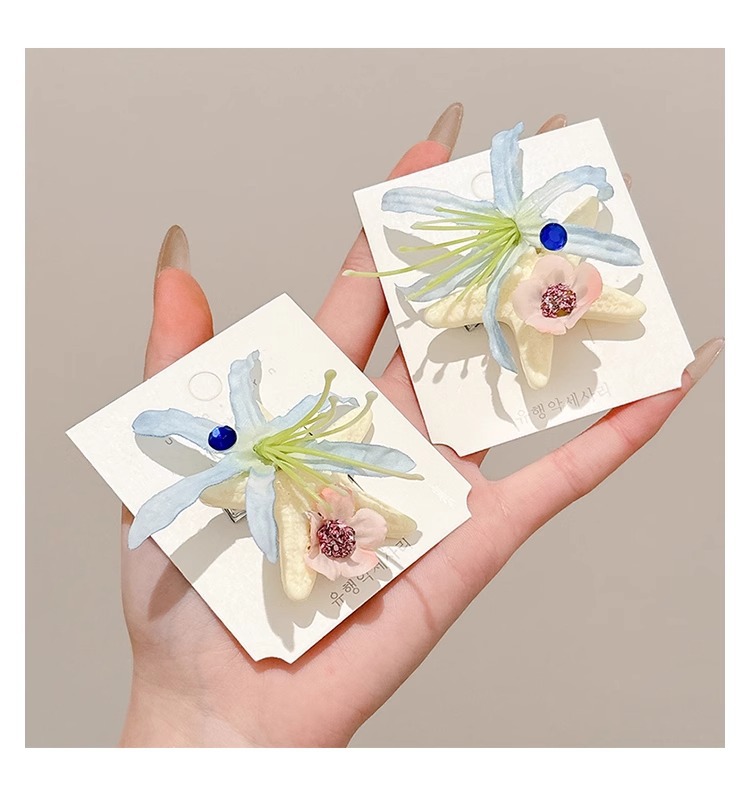 Ocean Series hair clips, eternal flowers, starfish, shells, berries, headwear, seaside vacation, photo clips and hair accessories pic 18