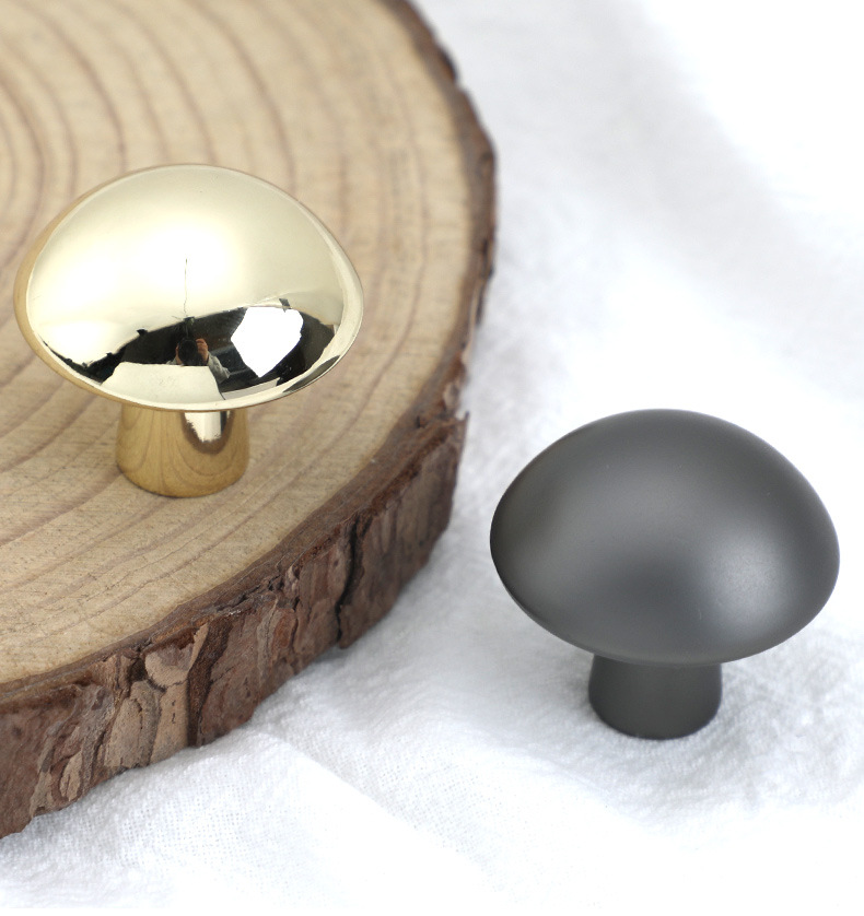 鸽子蛋椭圆抽屉单孔拉手北欧金色亮光黑色橱柜衣柜家具圆形小拉手详情40