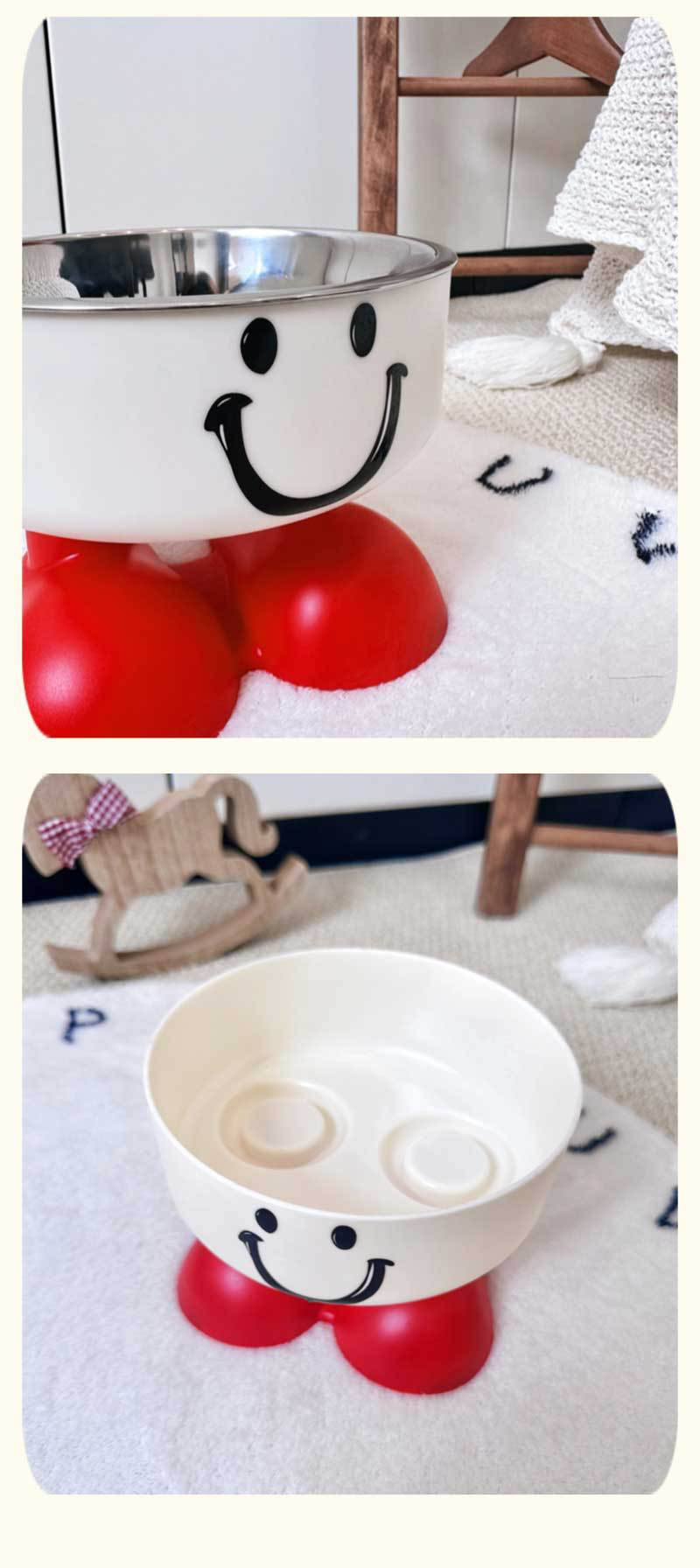 Factory direct sales of pet bowls, high appearance level, high feet to protect the cervical vertebrae, stainless steel bowls to prevent knocks, cat food bowls, dog basins, dogs pic 8