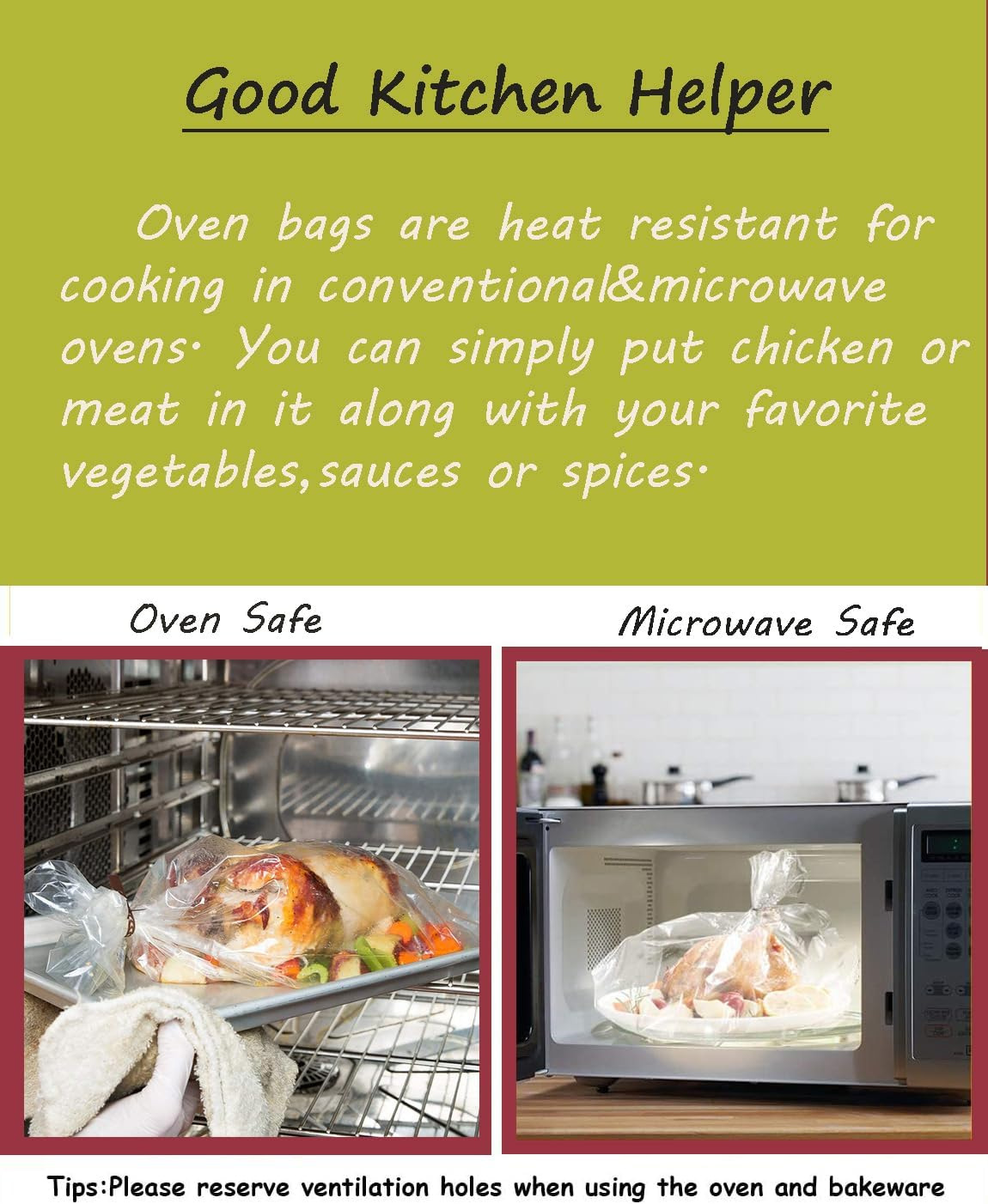 Roast chicken bag烤鸡袋耐高温烤箱袋慢炖锅烹饪加热一次性免洗详情3