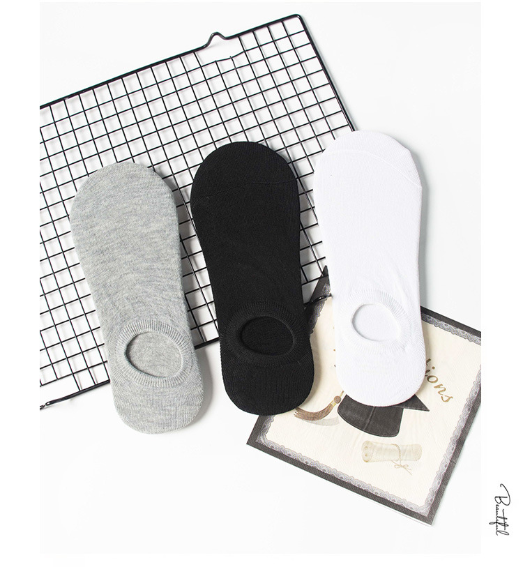 隐形袜子男士吸汗防臭透气短袜简约纯色夏季薄款袜套浅口船袜男女详情7