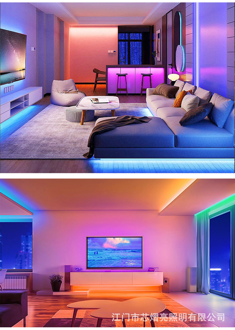 Alta presión 110v220v luz con gradiente colorido 5050rgb al aire libre impermeable led strip luz de proyecto de atmósfera pic 8