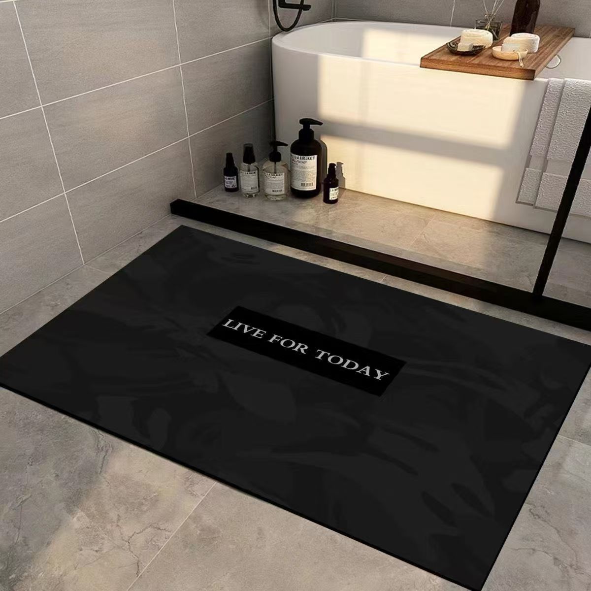 极简硅藻泥卫生间吸水地垫黑科技浴室洗手间地垫耐磨防滑高档地垫详情1