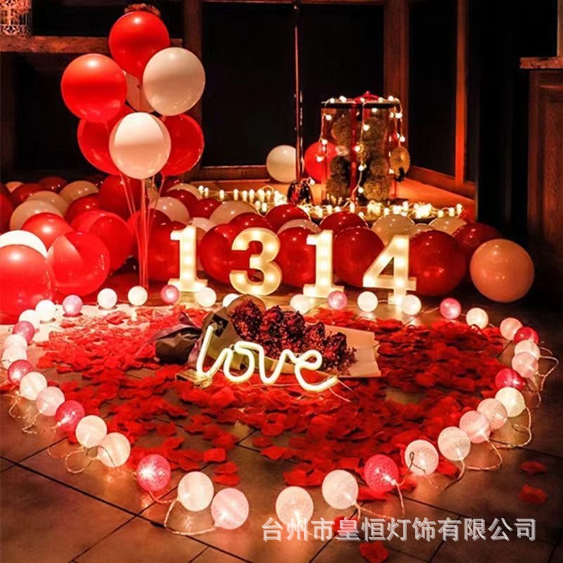 Seven-color light lines, LED small light strings, Easter acrylic neon lights, colored lights, cotton thread balls pic 17