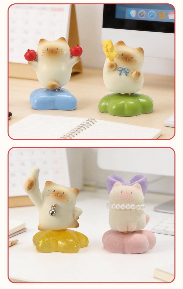 猫猫PAI乐无忧转转盲盒卡通可爱猫咪公仔盲盒高颜值桌面摆件批发详情8