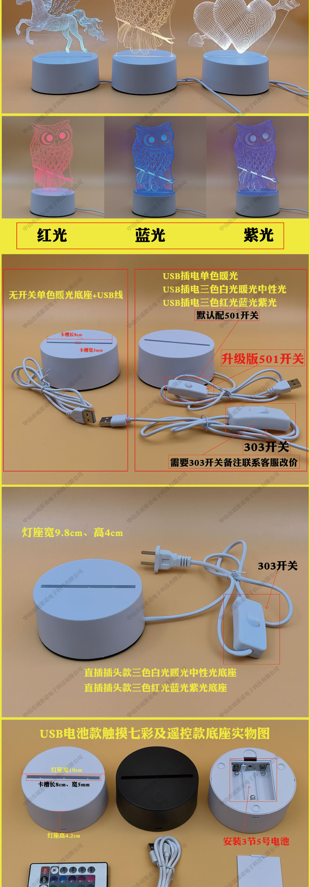跨境电商外贸3d视觉小夜灯批发礼品usb插电床头灯摆件小红书灯led详情5