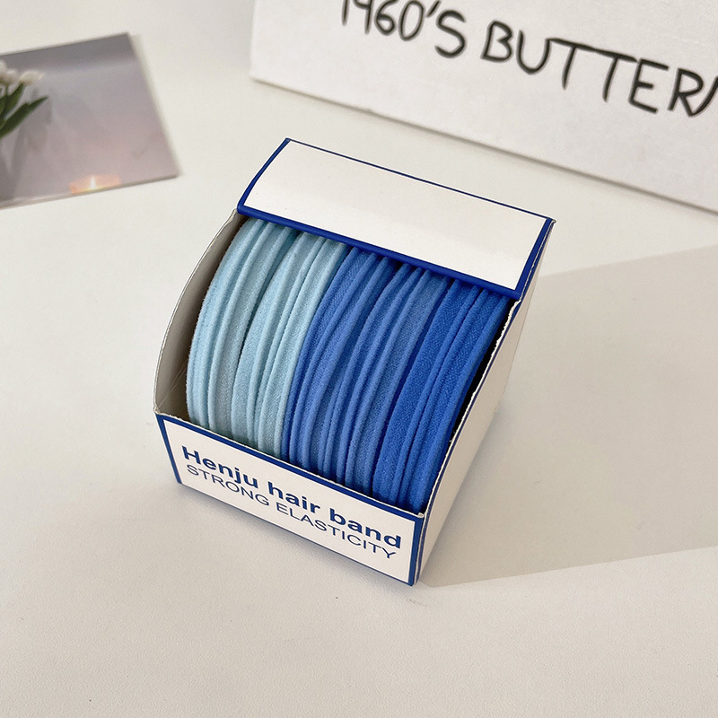 Candy-colored, seamless hair tie for girls, high elasticity, no damage to hair, box-packed hair tie, sweet girl hair accessory pic 9