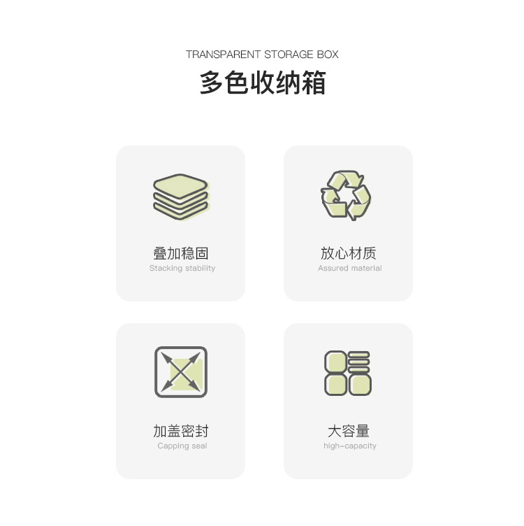 塑料收纳箱带盖衣物玩具收纳盒车载整理箱大容量床底储物箱详情2