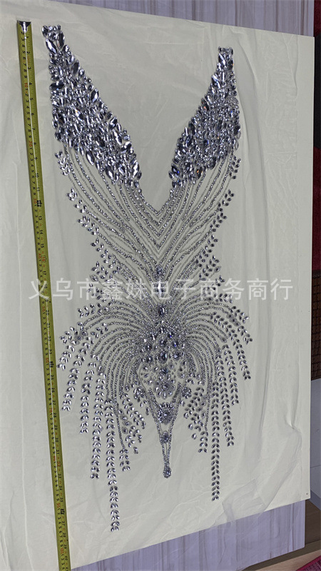 重工手工水钻贴花婚纱礼服服装辅料配件详情5