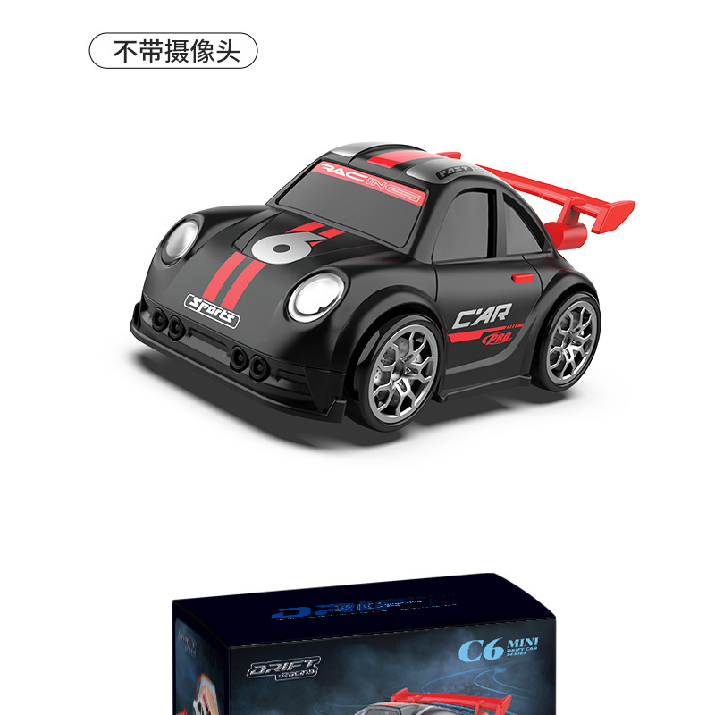 Cross-border remote control MINI car camera and photo cartoon Q-version mini screen control racing drifting C6 remote control car toy pic 23