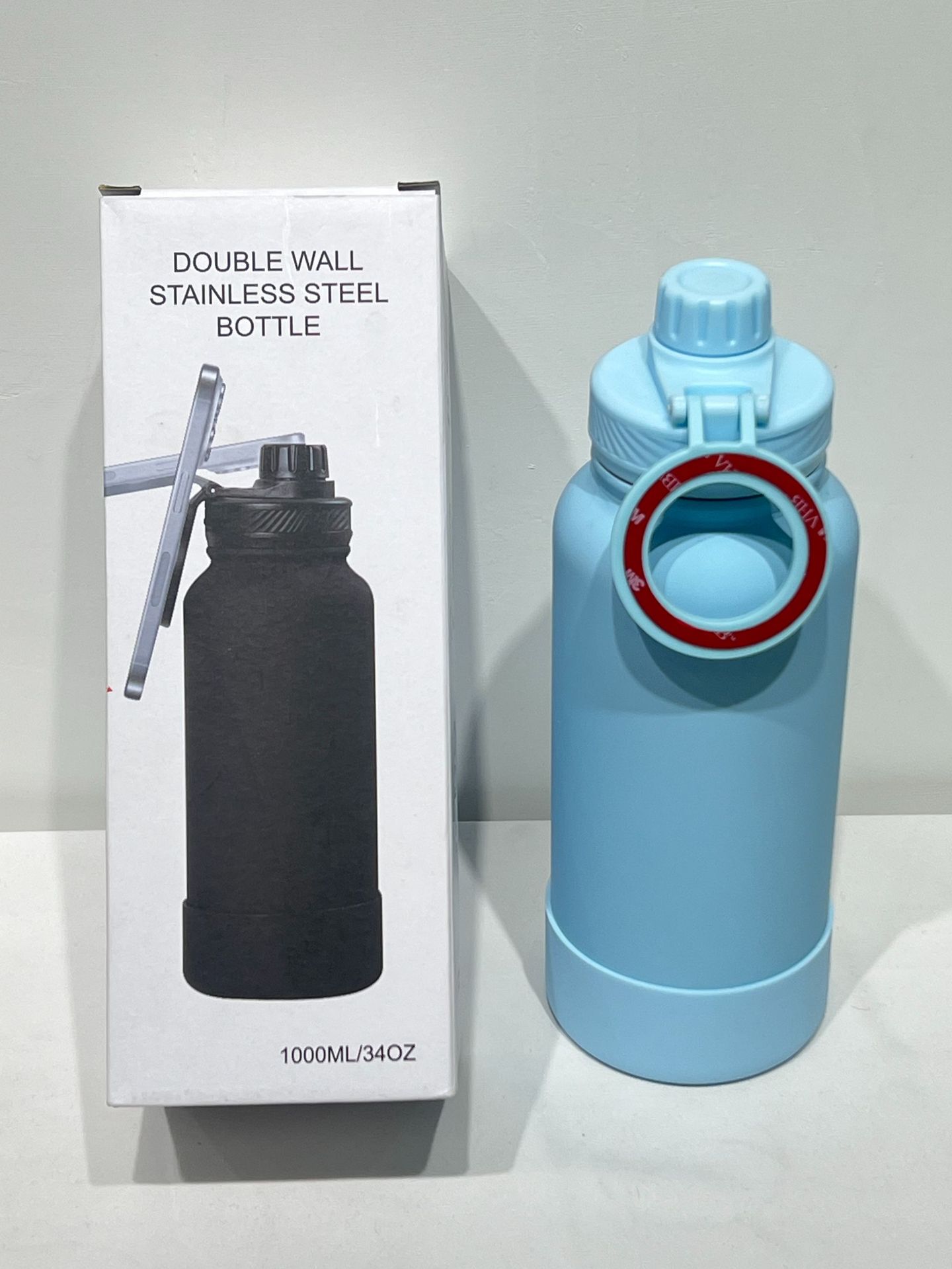 跨境304不锈钢保温杯磁吸可放手机支架运动壶户外大容量登山水壶详情1