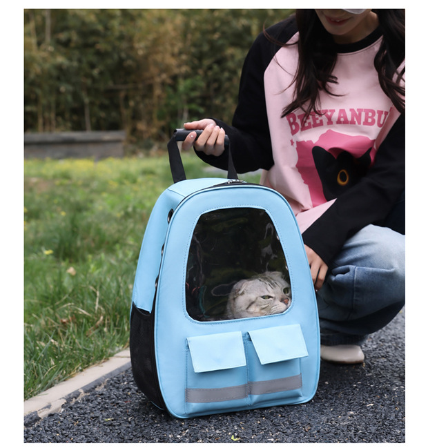 【加工定制】新款宠物包大容量透气猫包户外安全便携手提宠物背包详情18