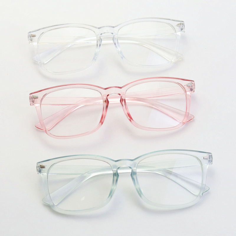 复古平光镜男女防蓝光眼镜防紫外线方形镜框米钉眼镜架电脑镜8082详情7