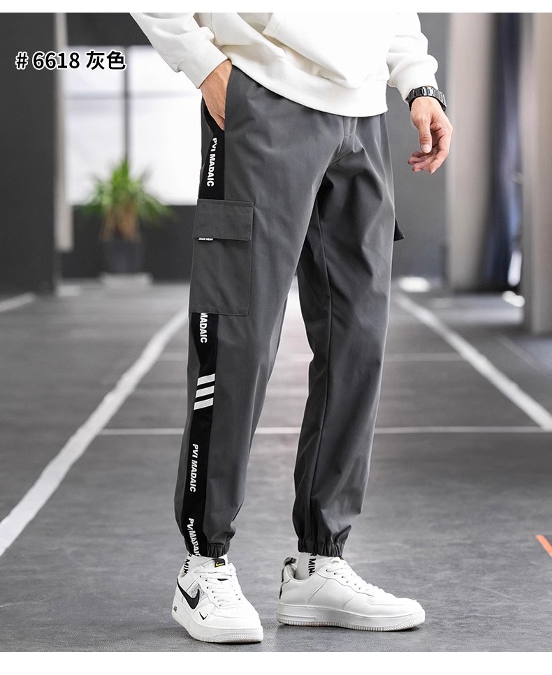 工装裤男士宽松大码男裤夏季2024新款胖子肥佬休闲束脚裤子男秋季详情23