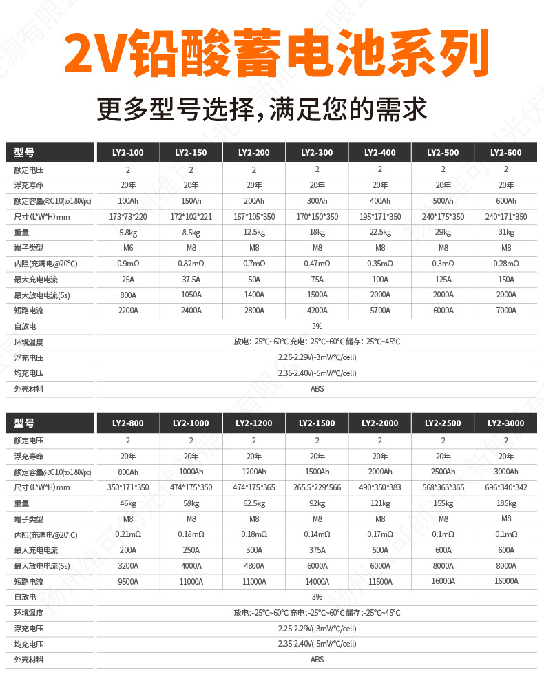 2V铅酸电池