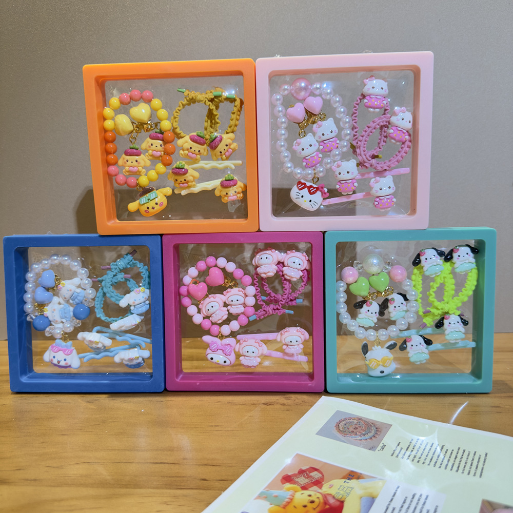 热卖儿童手链卡通库洛米礼盒女孩公主戒指女童生日礼物宝宝首饰盒详情4