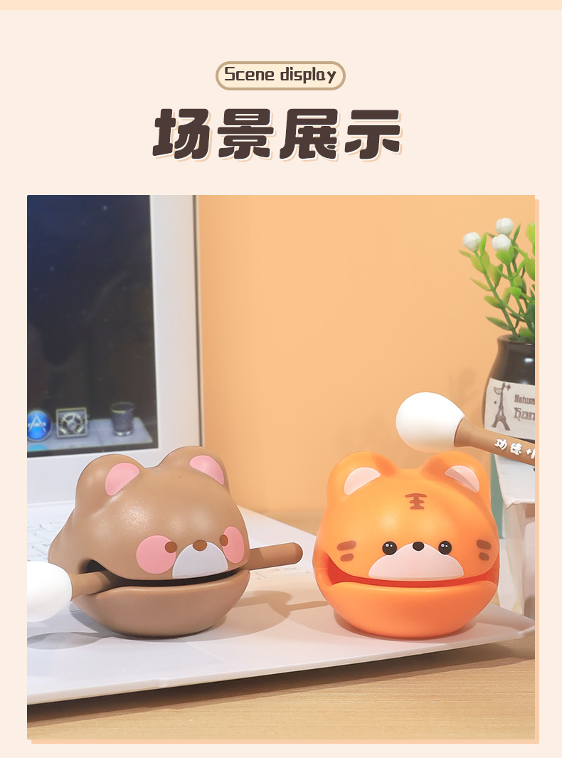 敲佛系功德+1小木鱼解压摆件办公工位敲打神器情绪控制治愈玩具详情12