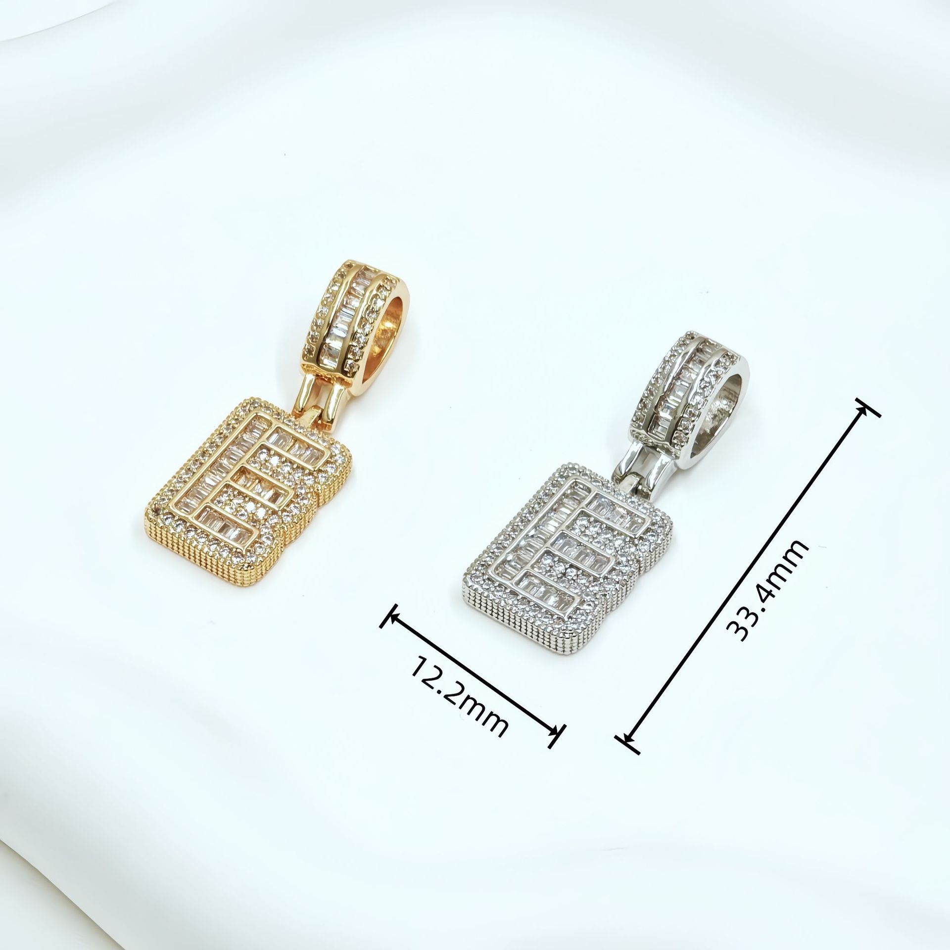 跨境欧美热卖铜镶锆石时尚个性嘻哈26个冰糖字母吊坠项链饰品批发详情17