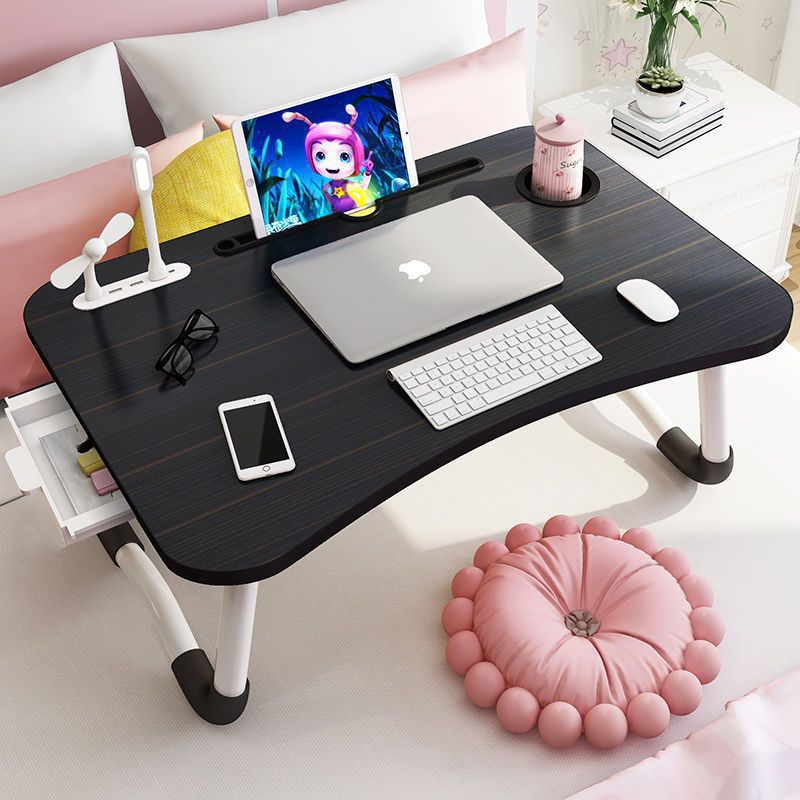 Adjustable bed small table, folding table, dormitory desk, student computer desk, study desk on top, household table board pic 3