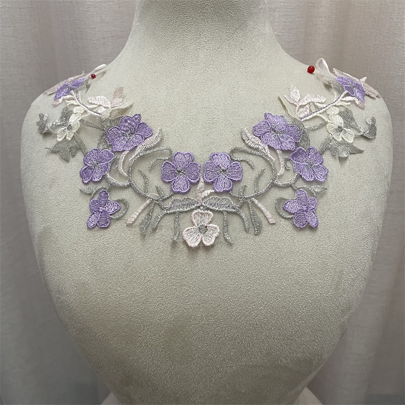 多色刺绣蕾丝贴花diy现货批发服装辅料蕾丝补丁布贴详情6