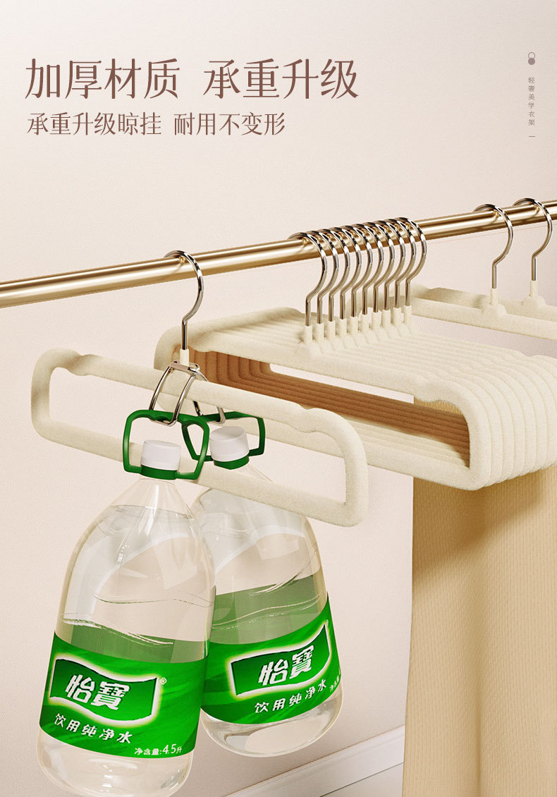 植绒裤架多功能换季挂裤子衣架家用无痕防滑省空间晾晒裤挂架神器 pic 6