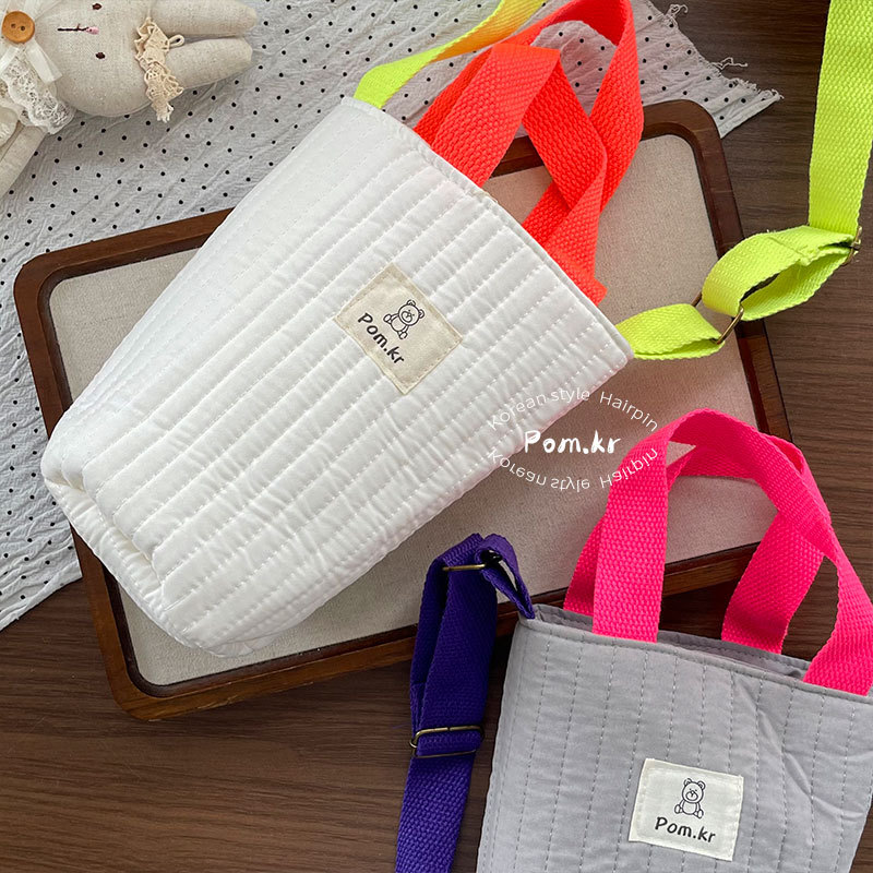 新款韩系宝宝出门水桶包ins手提单肩斜挎包简约便携收纳外出包包详情7