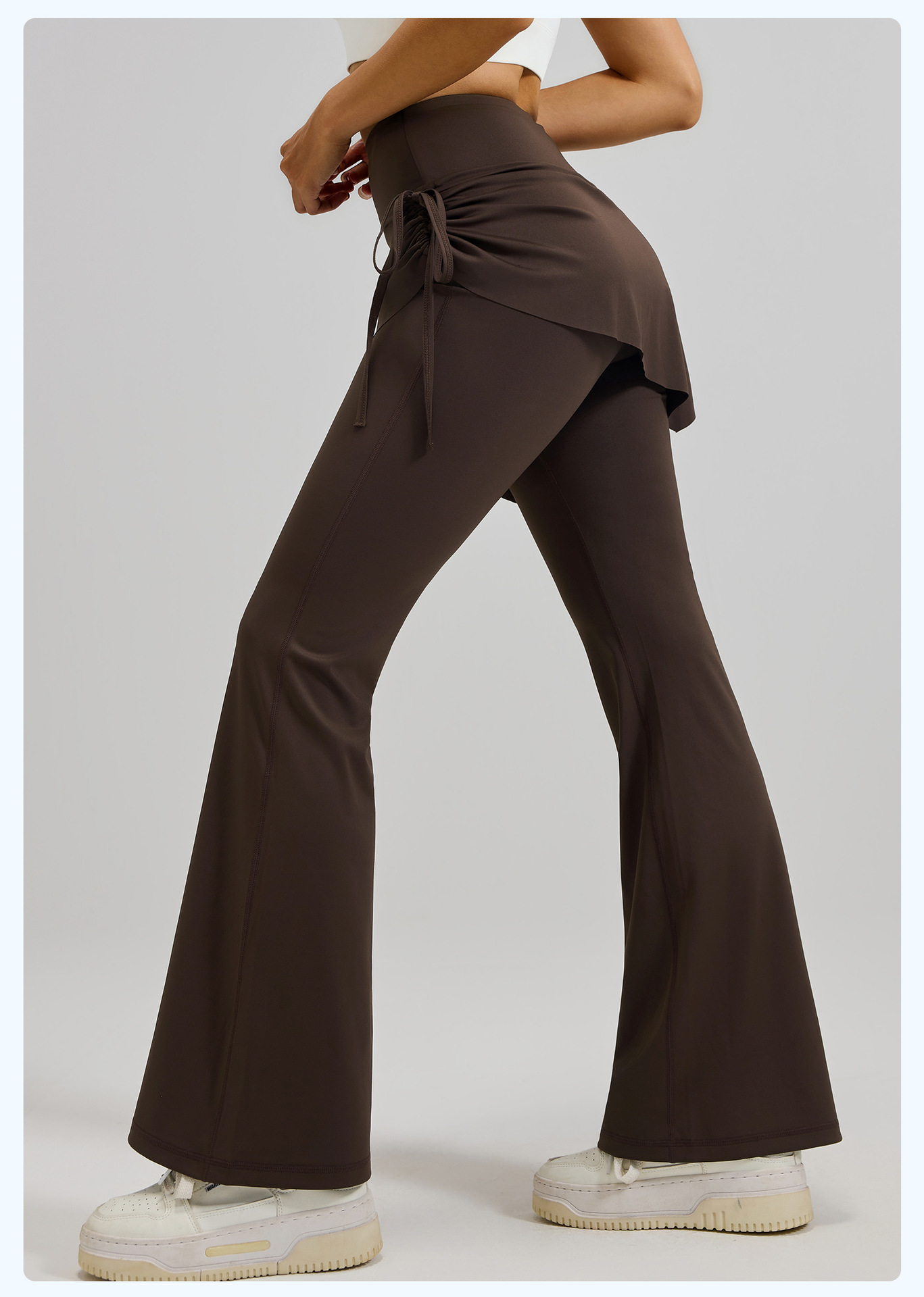 New wrinkled flared skirt pants, two sets of high-waisted, hip-lifting, slightly flared yoga pants for women pic 19