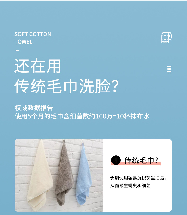 一次性洗脸巾化妆棉卸妆棉珍珠纹加厚美容干湿两用洗脸巾洁面巾详情3